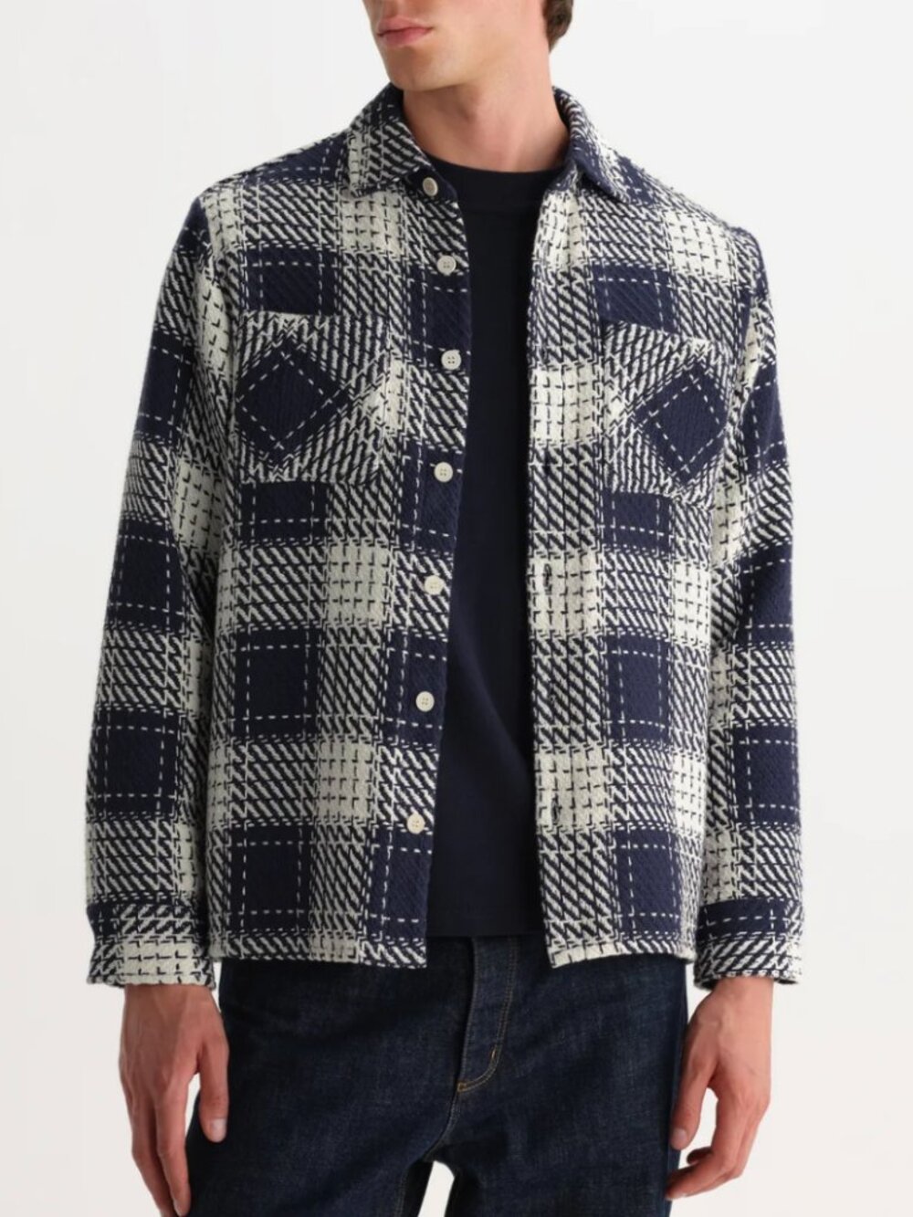 Wax London - Navy Marine Beatnik Overshirt